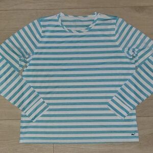 Vineyard Vines Women lightweight stripped top blouse shirt L
